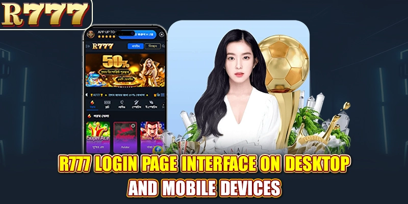 R777 login page interface on desktop and mobile devices