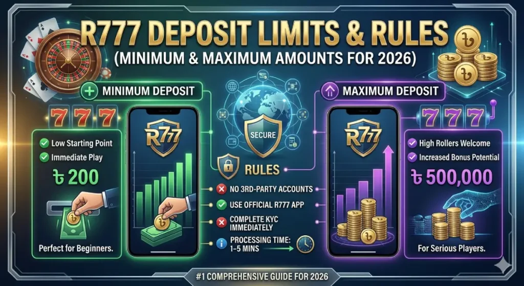 R777 Deposit Limits & Rules